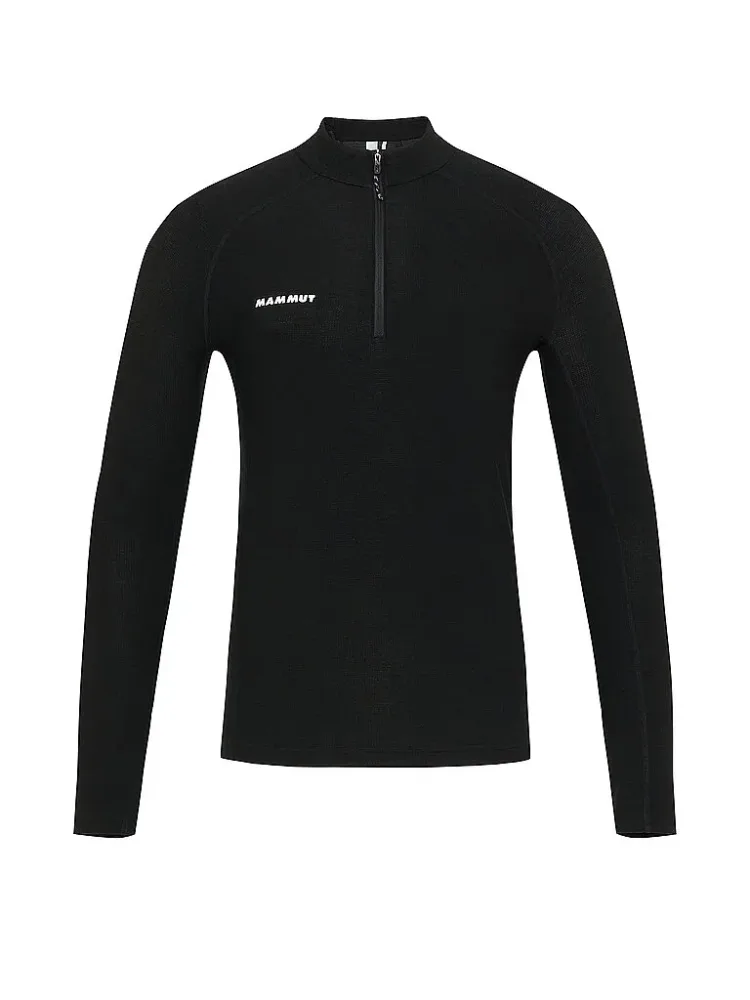 Mammut Vielseitiges Thermo-Langarmshirt mit Wolle Tree Wool Thermal FL Half Zip Longsleeve Men Schwarz XXL