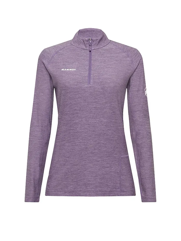 Mammut Vielseitiges Thermo-Langarmshirt mit Wolle Tree Wool Thermal FL Half Zip Longsleeve Women Lila S