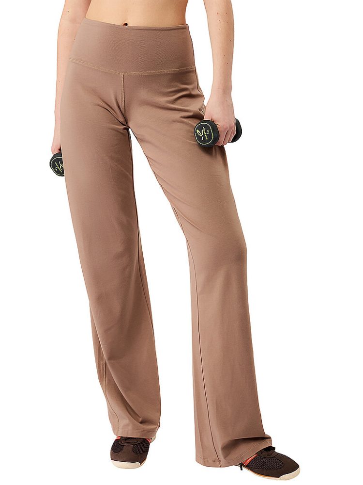 MANDALA Damen Yogahose Wide Leg hellbraun | M
