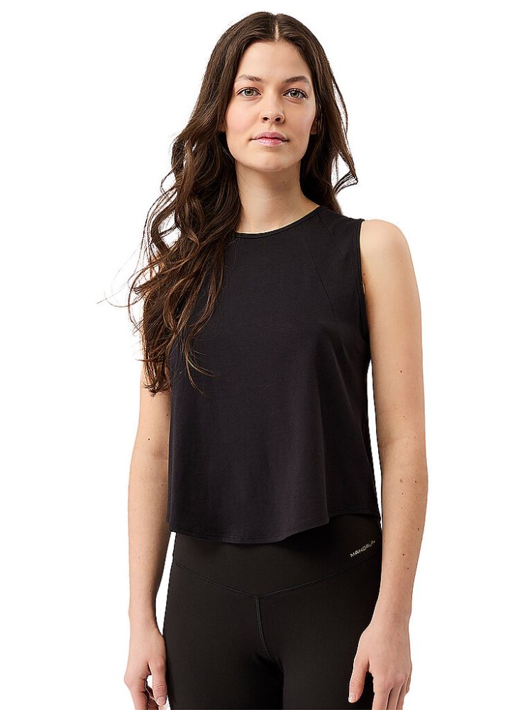 MANDALA Damen Yogatank Cropped schwarz | XS