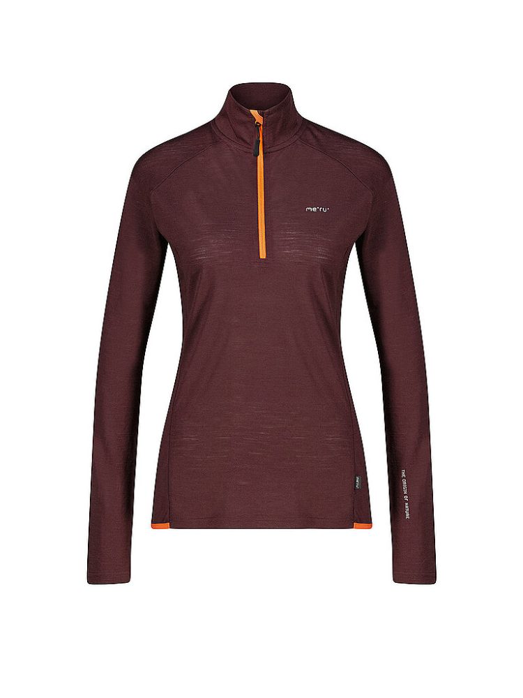 MERU  Damen Funktions Zipshirt Vordingborg  braun | 40