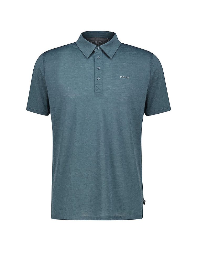 MERU Herren Funktionspolo Monforte Woolmix dunkelblau | L