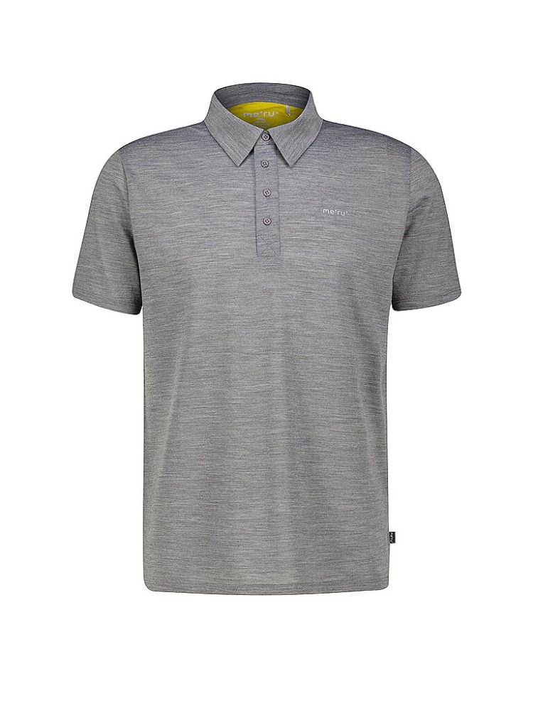 MERU Herren Funktionspolo Monforte Woolmix grau | L