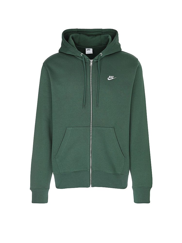 NIKE Herren Kapuzenjacke Club dunkelgrün | M