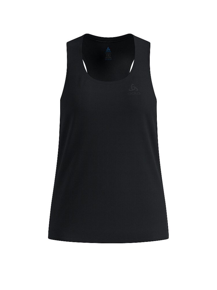 ODLO Damen Lauftank Zeroweight Chill-Tec schwarz | XL