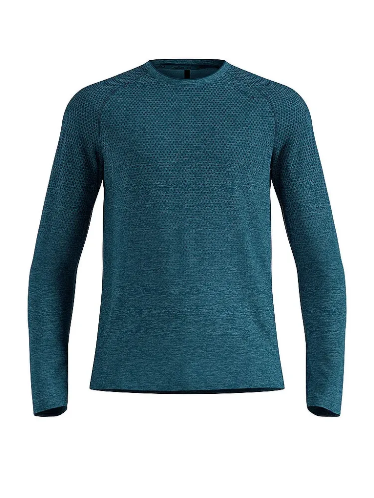 Odlo Essential Seamless Langarm-Laufshirt für Herren - Training, Running - marineblau, M