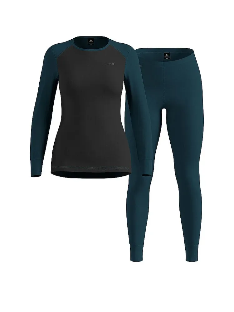 Odlo Active Warm Special Set Base Layer Set für Damen - Wandern, Ski & Snow - marineblau, XS