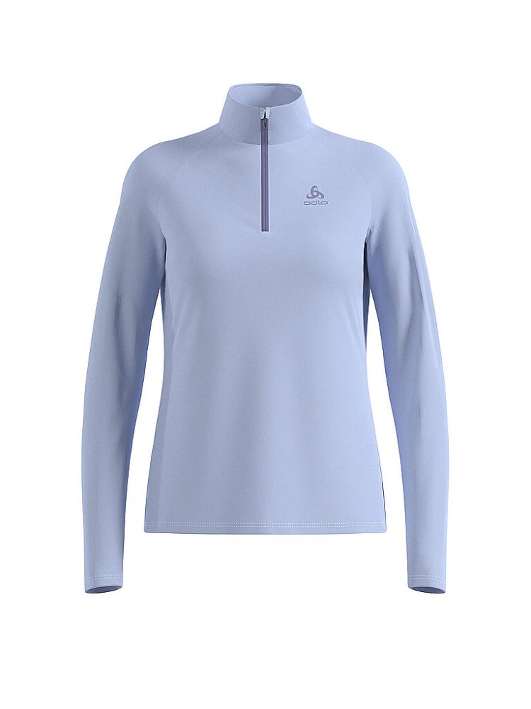 ODLO Damen Unterzieh Zipshirt Besso Mid Layer hellblau | S