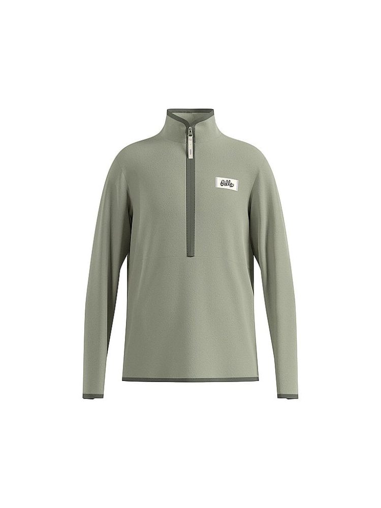 ODLO Kinder Unterzieh Zipshirt Classic Fleece grau | 140