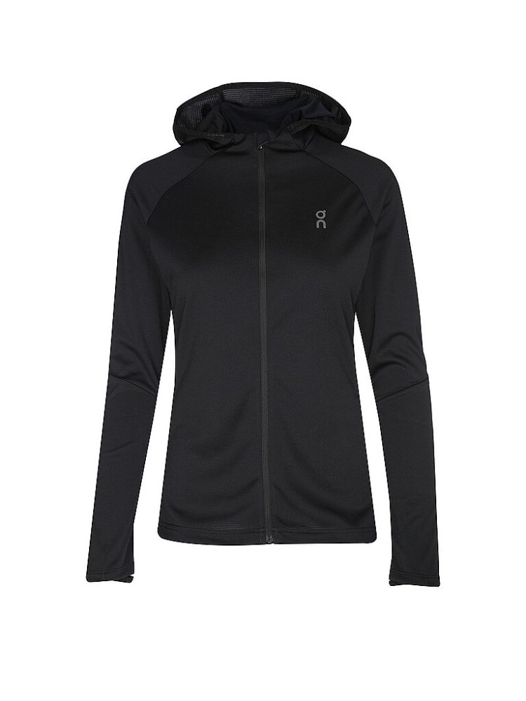 ON Damen Laufjacke Climate Hoodie schwarz | S