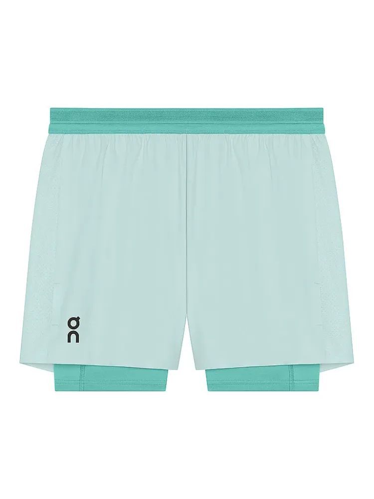 ON Herren Laufshort Performance 2/1 hellblau | XL
