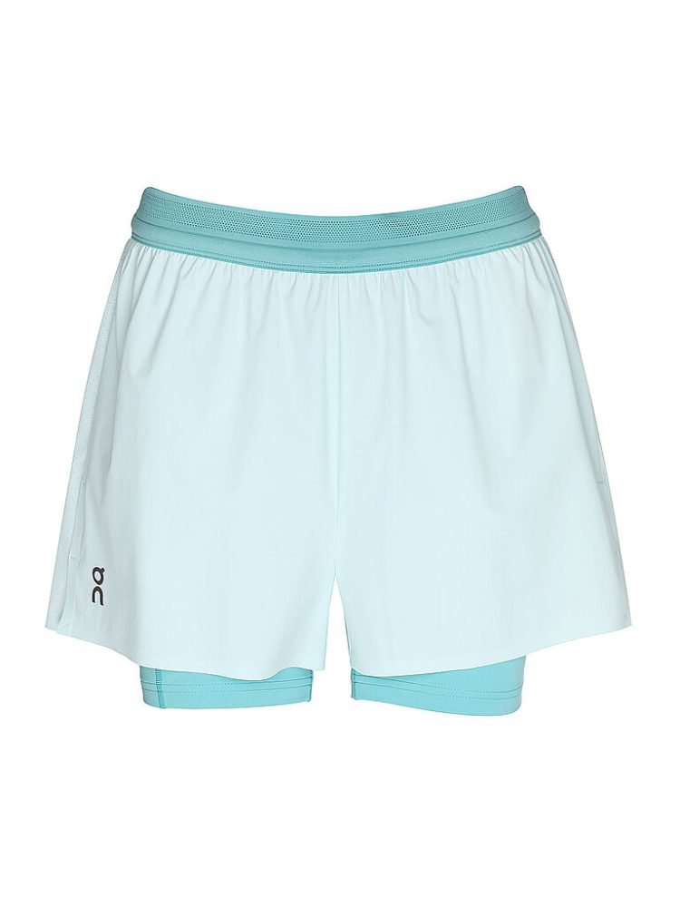 ON Damen Laufshort 2in1 3 Performance hellblau | M