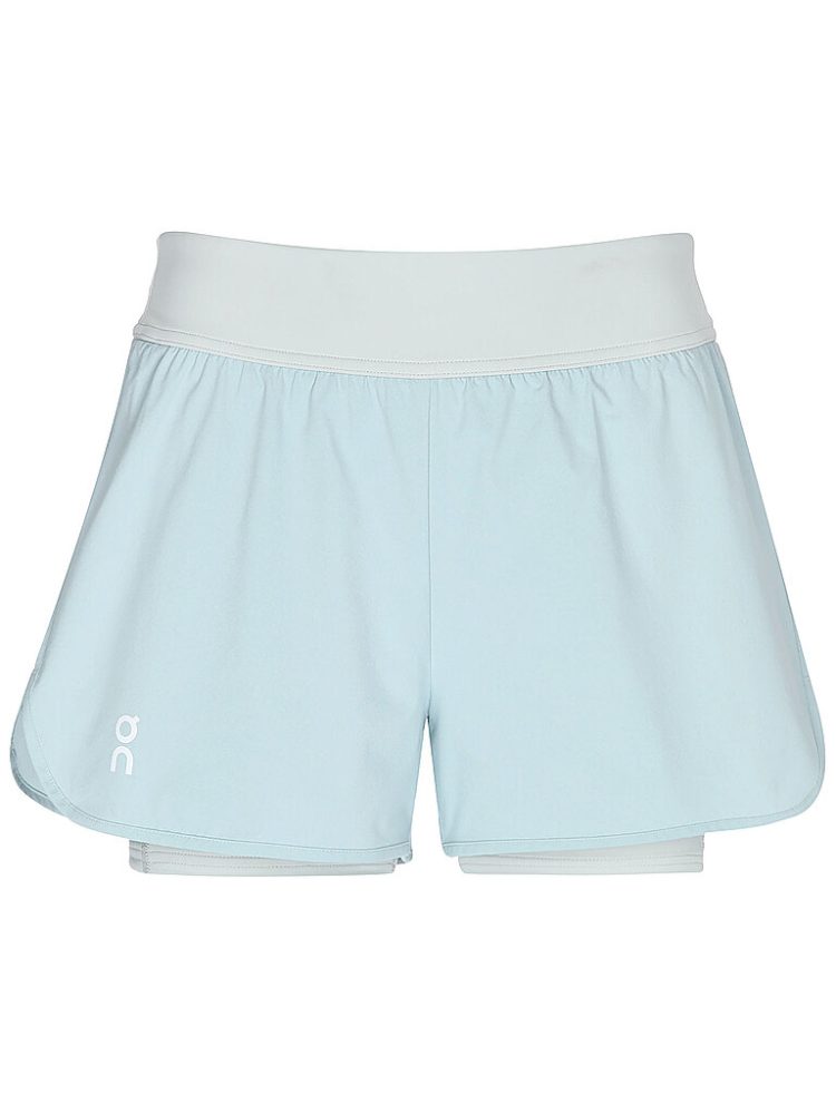 ON DAmen Tennisshort Court 3 2in1 hellblau | S