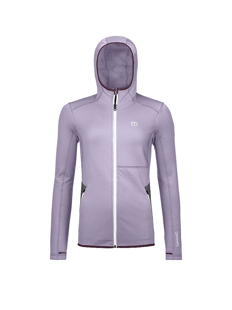 ORTOVOX Damen Fleecejacke Hoodie lila | S
