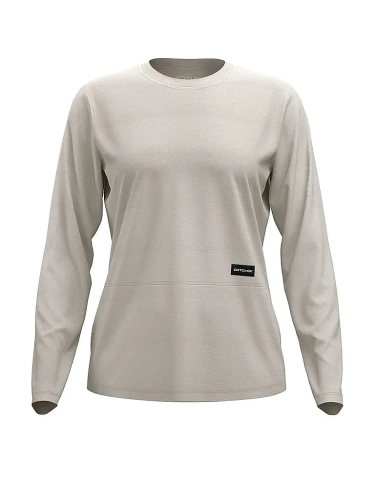 Ortovox 185 Merino Patch Damen Longsleeve Weiss, Damen, Größe: M