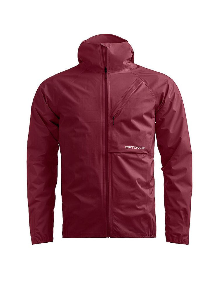 ORTOVOX Herren Wanderjacke Trace 2,5L Hoodie dunkelrot | S
