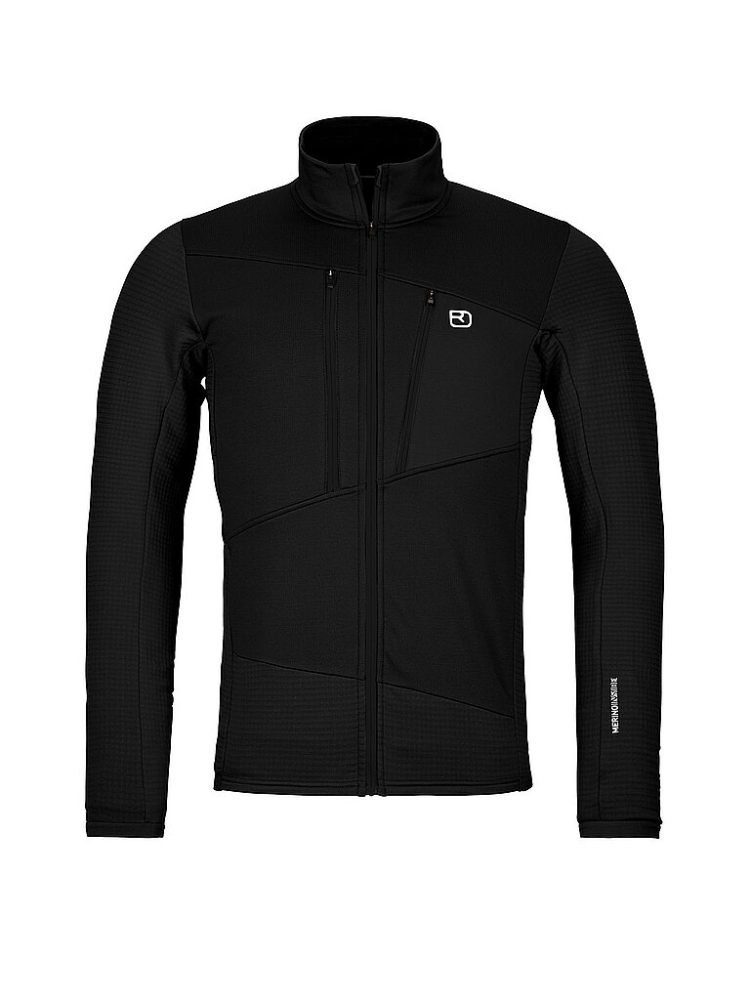 Ortovox Fleece Grid Herren Midlayer Schwarz, Herren, Größe: XL