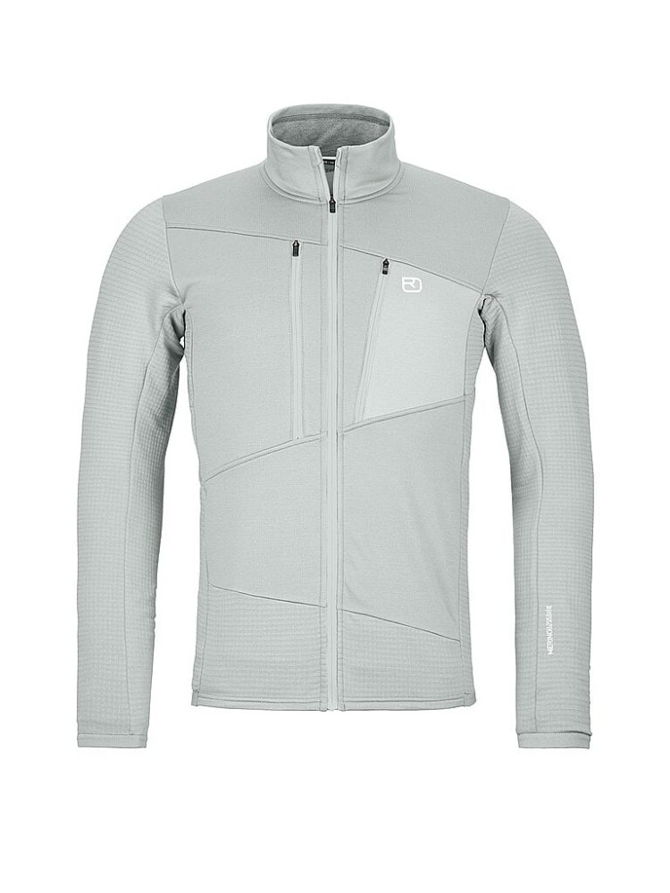ORTOVOX Herren Fleecejacke Grid hellgrau | XXL
