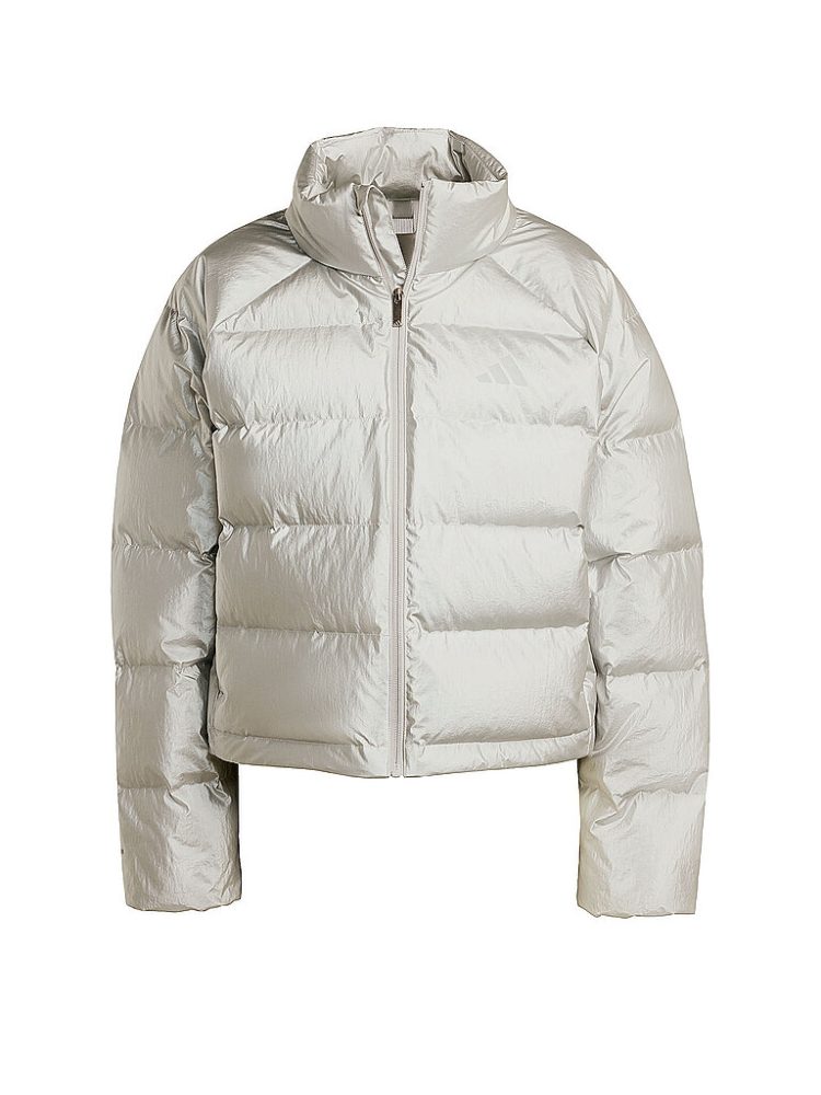 ADIDAS Damen Daunenjacke Helionic Holiday CLIMAWARM silber | M