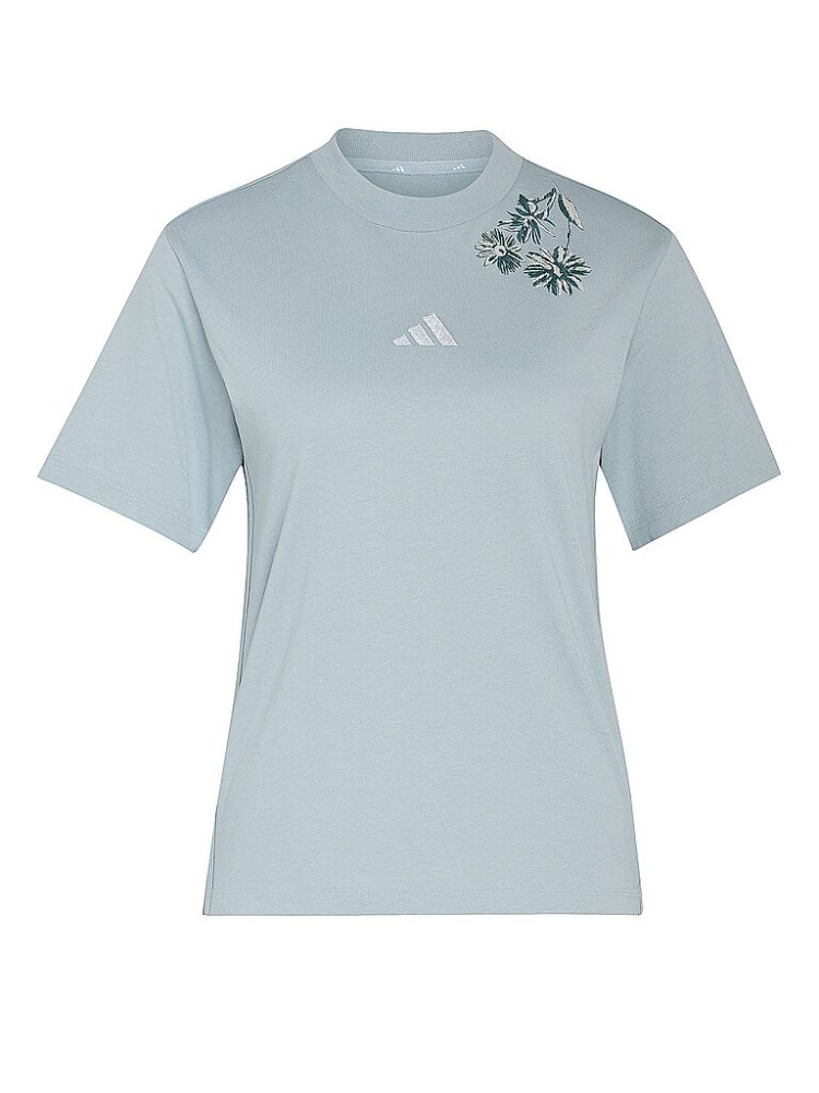 ADIDAS Damen T-Shirt Essentials 3-Streifen mint | XL