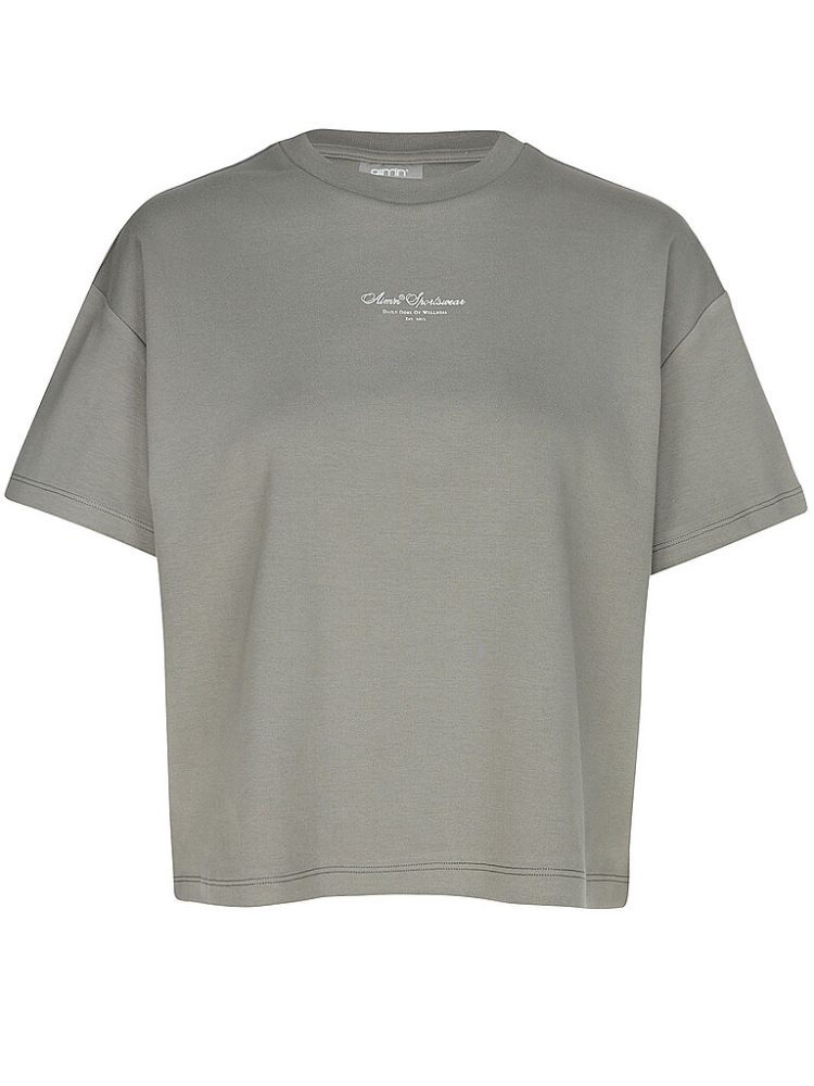 AIM'N Damen T-Shirt Boxy Script olive | M