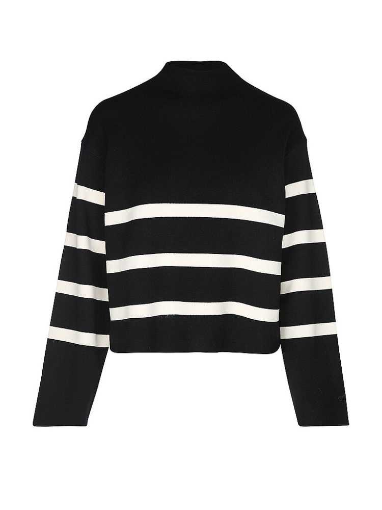AIM'N Damen Sweater Perfekt Knit Stripe schwarz | XS