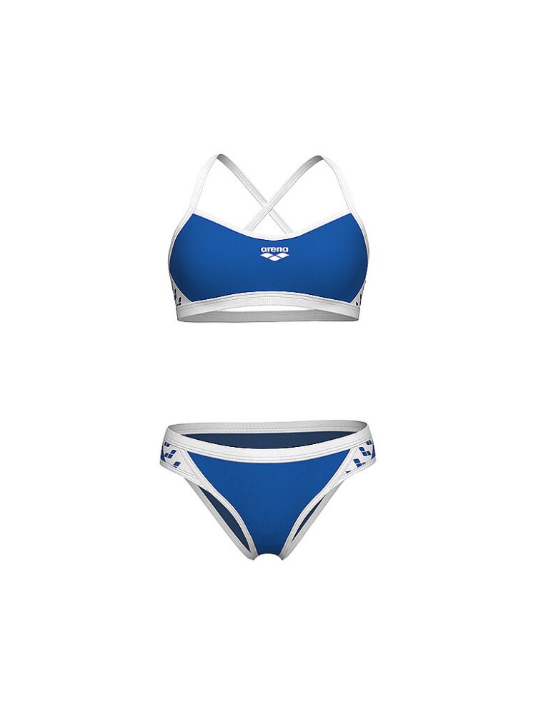 Arena Arena Icons Bikini Cross Back Solid Bikini Damen, blau, Grösse: D 34