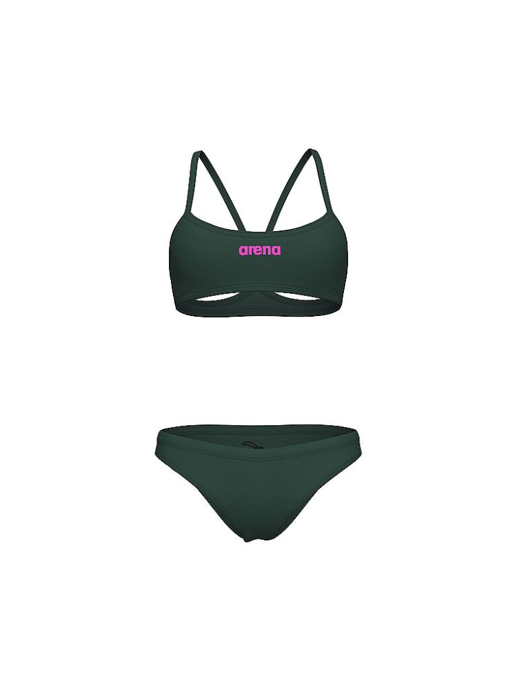 Arena W Arena Bikini Bandeau Solid Bikini Set Damen, schwarz, Grösse: D 36