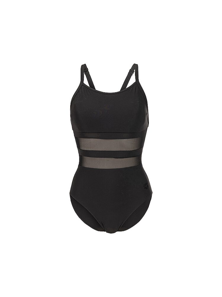 Arena W Arena Mesh Equals Swimsuit Back B Badeanzug Damen, schwarz, Grösse: D 44