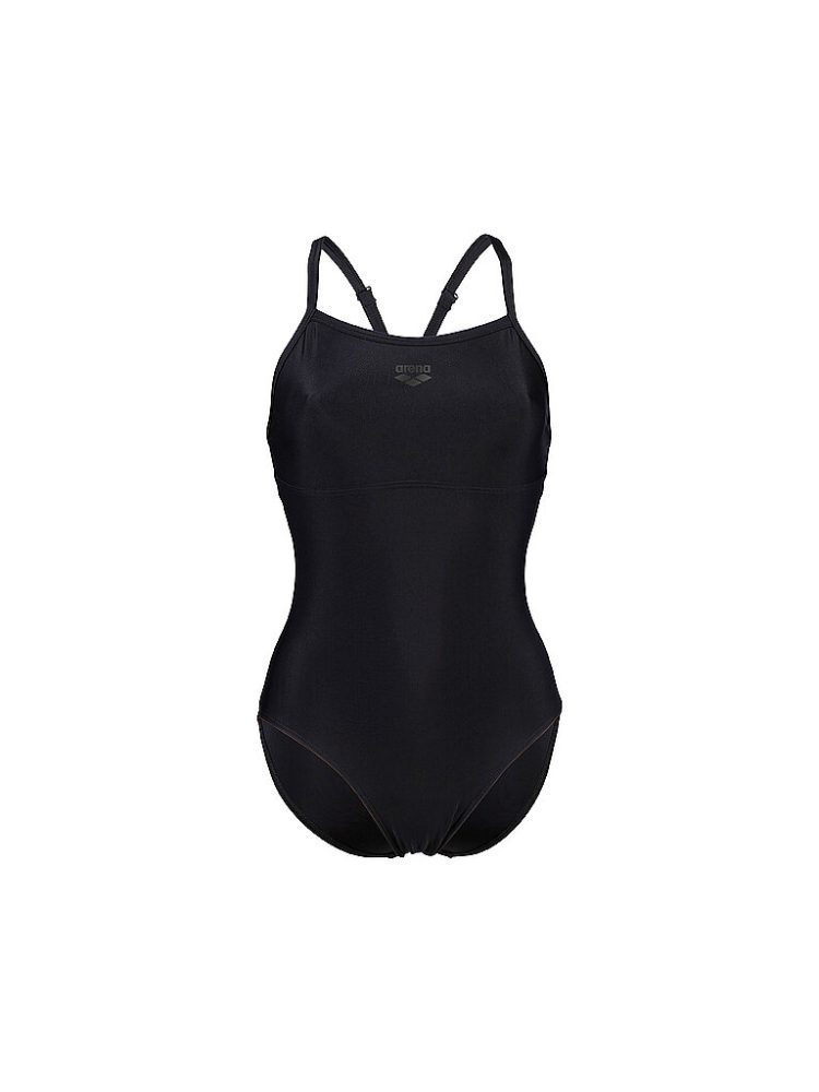 Arena W Arena Solid Swimsuit Lightdrop Back B Badeanzug Damen, schwarz, Grösse: D 42