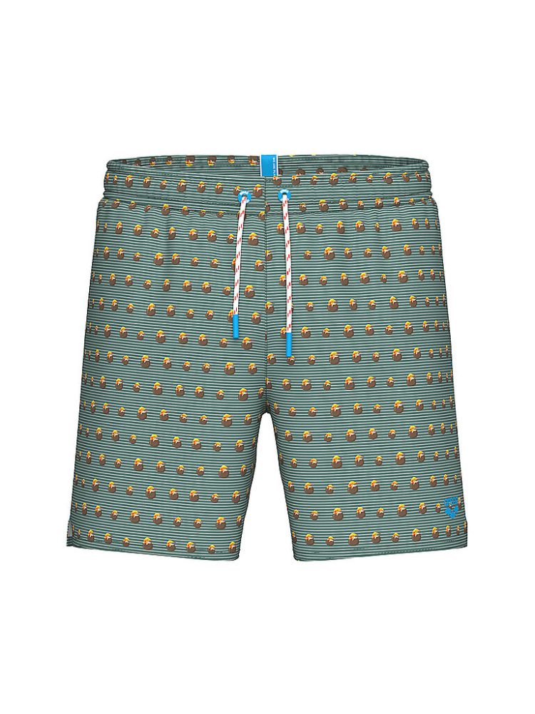 Arena M Beach Boxer Allover Beach Short Herren, grün, Grösse: L