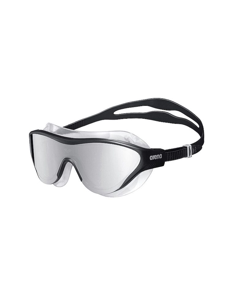 Arena The One Mask Mirror Schwimmbrille schwarz, Harte GläserVerspiegelte Gläser