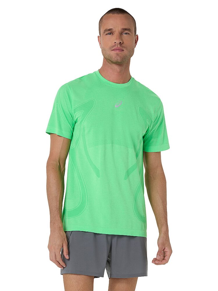 ASICS Herren Laufshirt Road Seamless grün | M