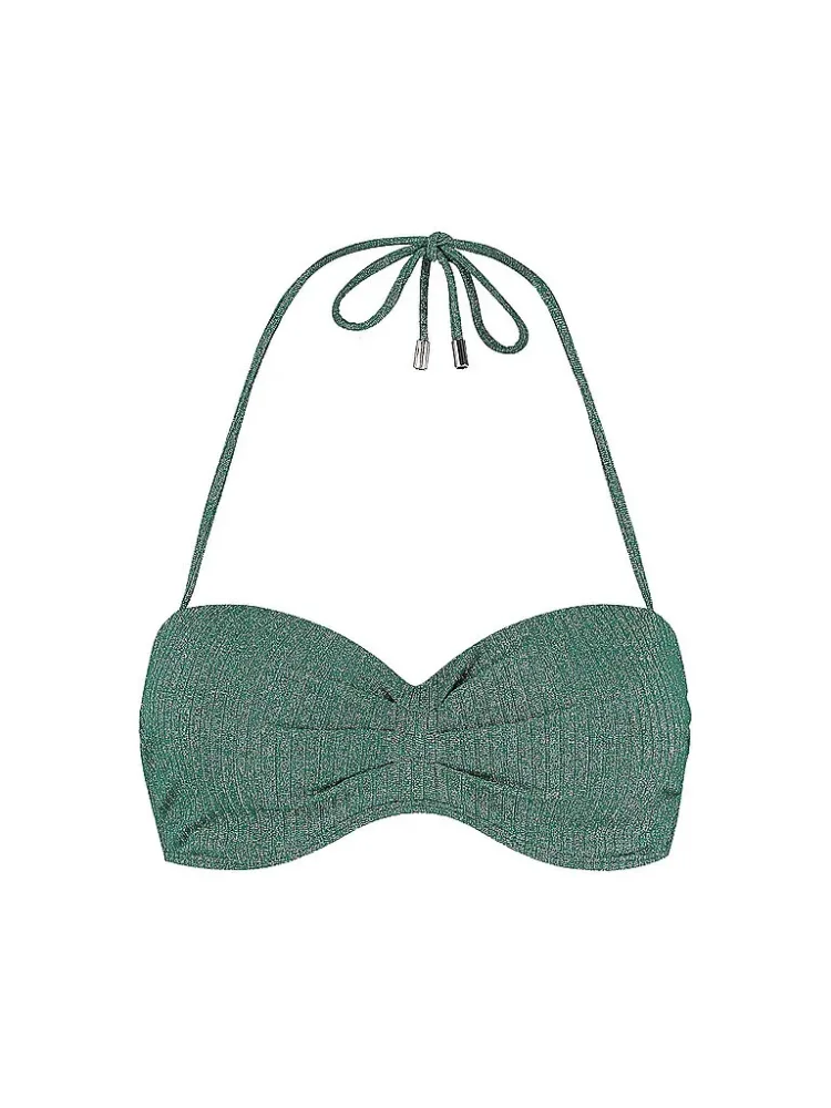 BEACHLIFE Damen Bikinioberteil Bandeau dunkelgrün | 40C