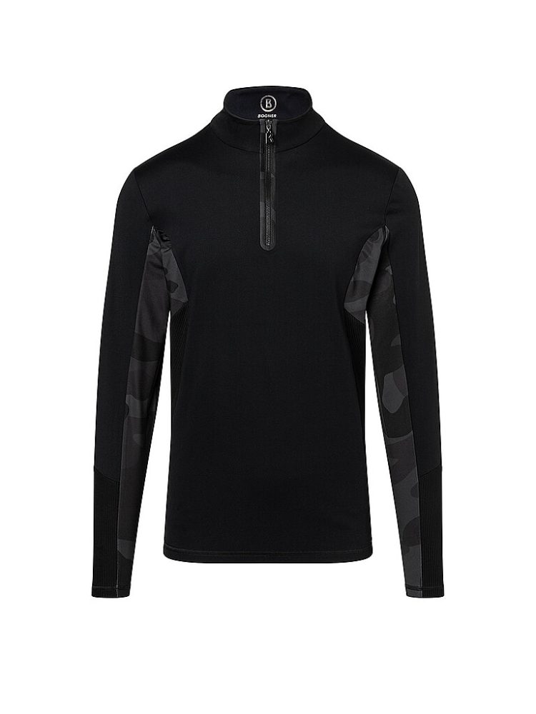 BOGNER Herren Unterzieh Zipshirt Florian schwarz | 52