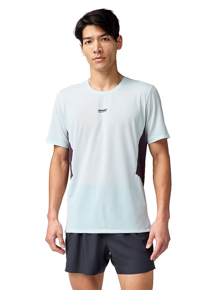 BROOKS Herren Laufshirt Hight Point 2.0 hellblau | L