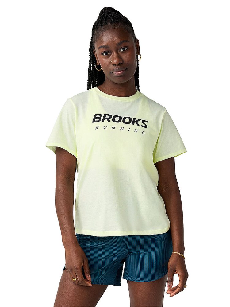 BROOKS Damen Laufshirt Graphic gelb | M