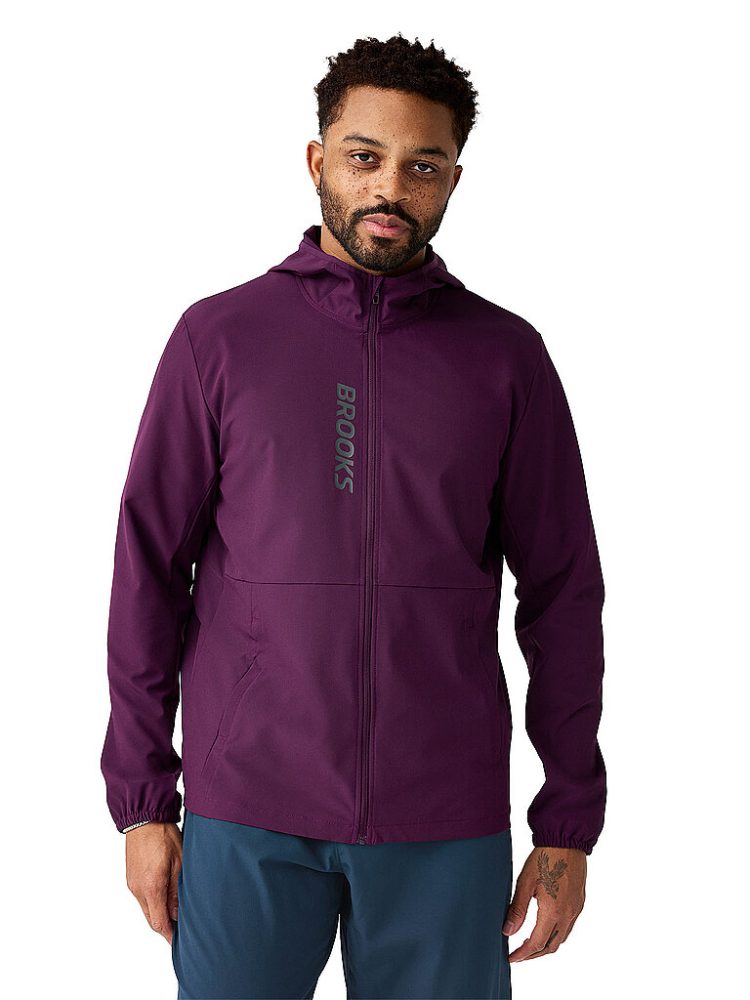 BROOKS Herren Laufjacke Canopy dunkelrot | S
