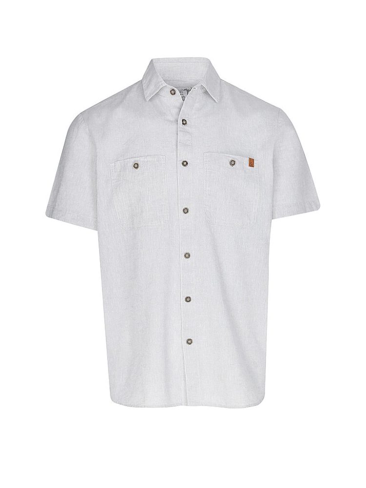 E9 Herren Kletterhemd Kiwi Leinen hellgrau | M