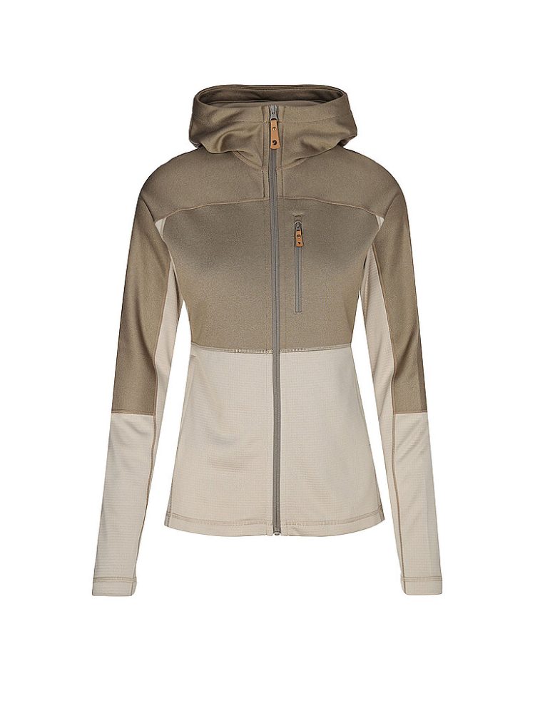 FJÄLLRÄVEN Damen Fleecejacke Abisko Trail Hoodie hellbraun | XS