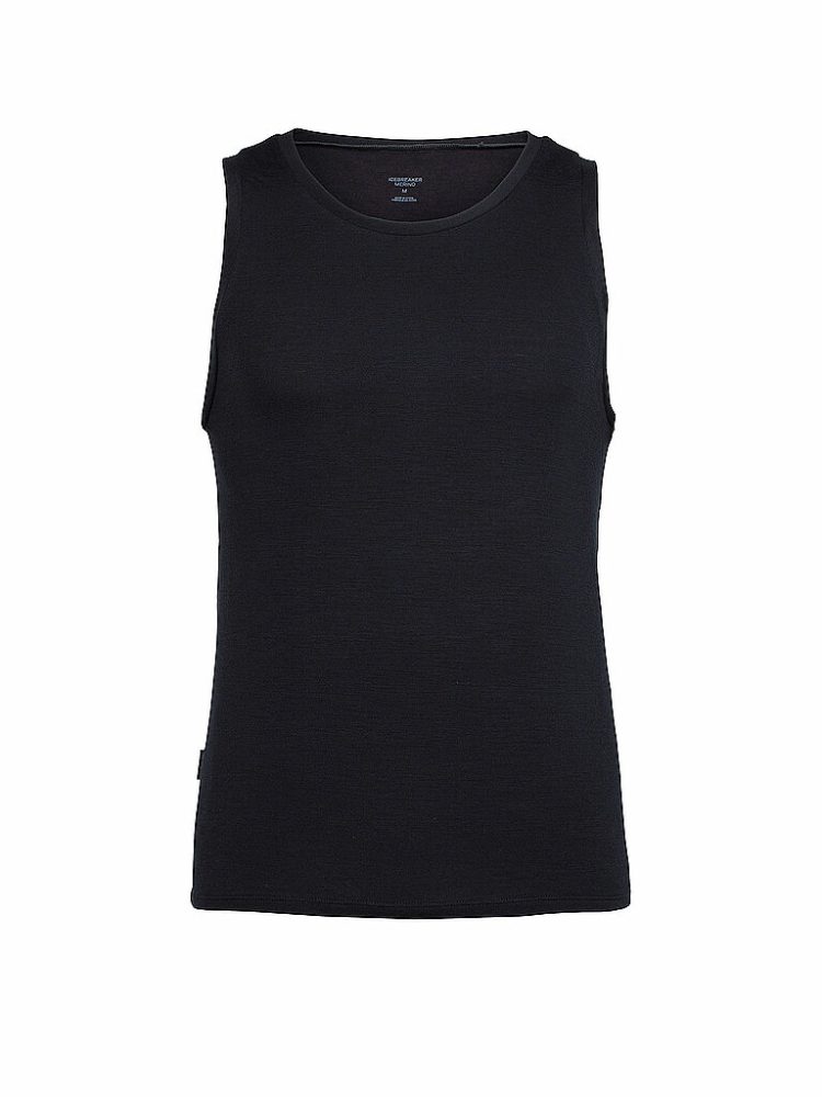 ICEBREAKER Herren Tanktop Anatomica schwarz | L
