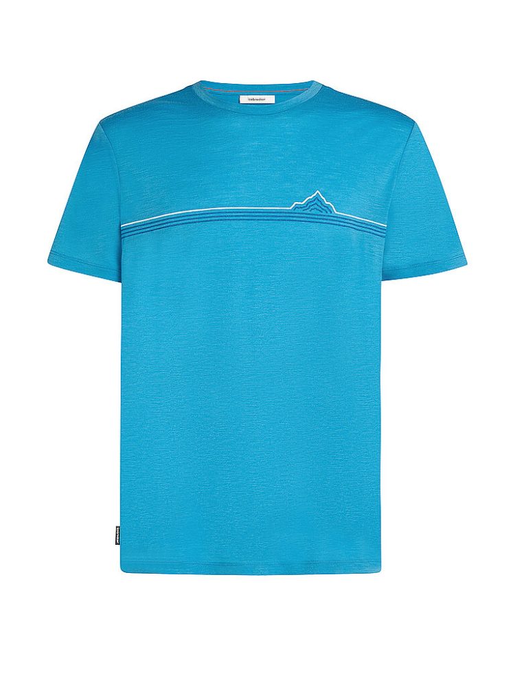 ICEBREAKER Herren Funktionsshirt 150 Tech Lite T-Shirt Range Stripes blau | M