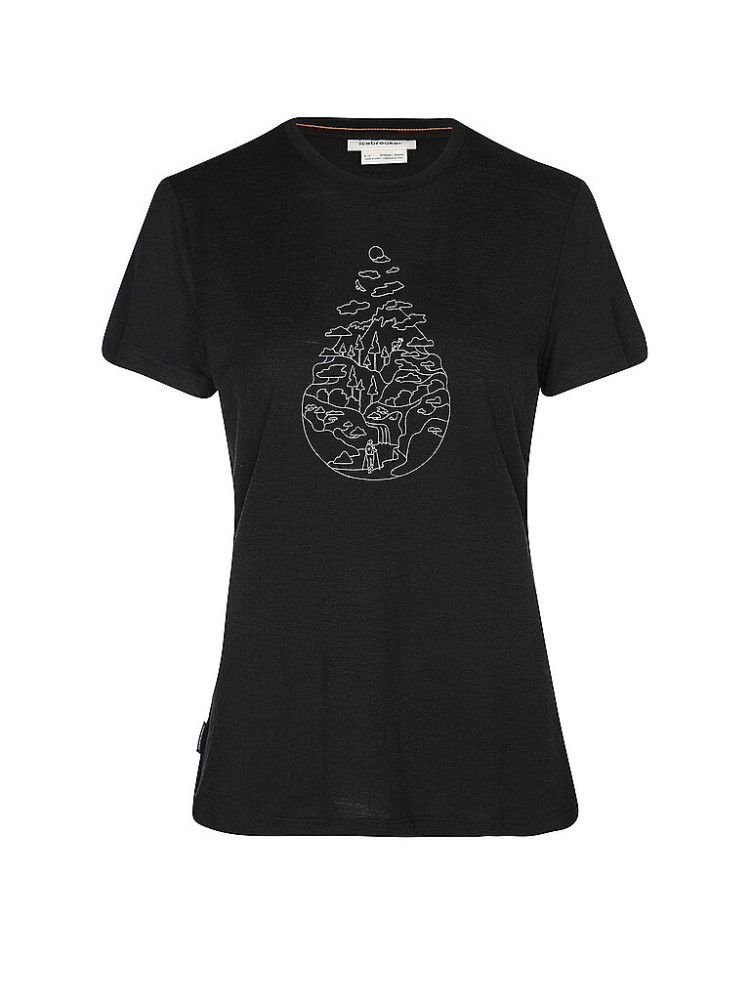 ICEBREAKER Damen Funktionshirt Hike Path 150 Tech Lite schwarz | XS