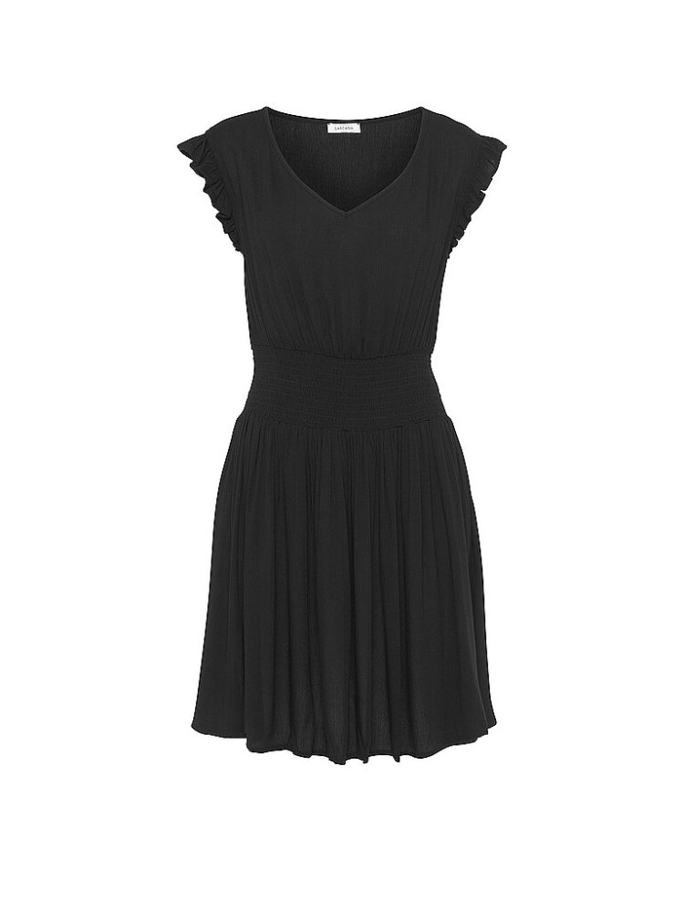 LASCANA Damen Strandkleid schwarz | 36