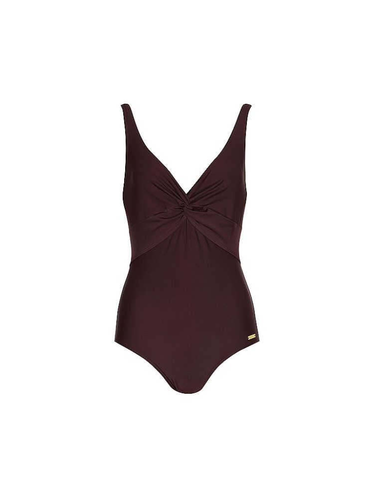 LASCANA Damen Badeanzug  dunkelrot | 38D