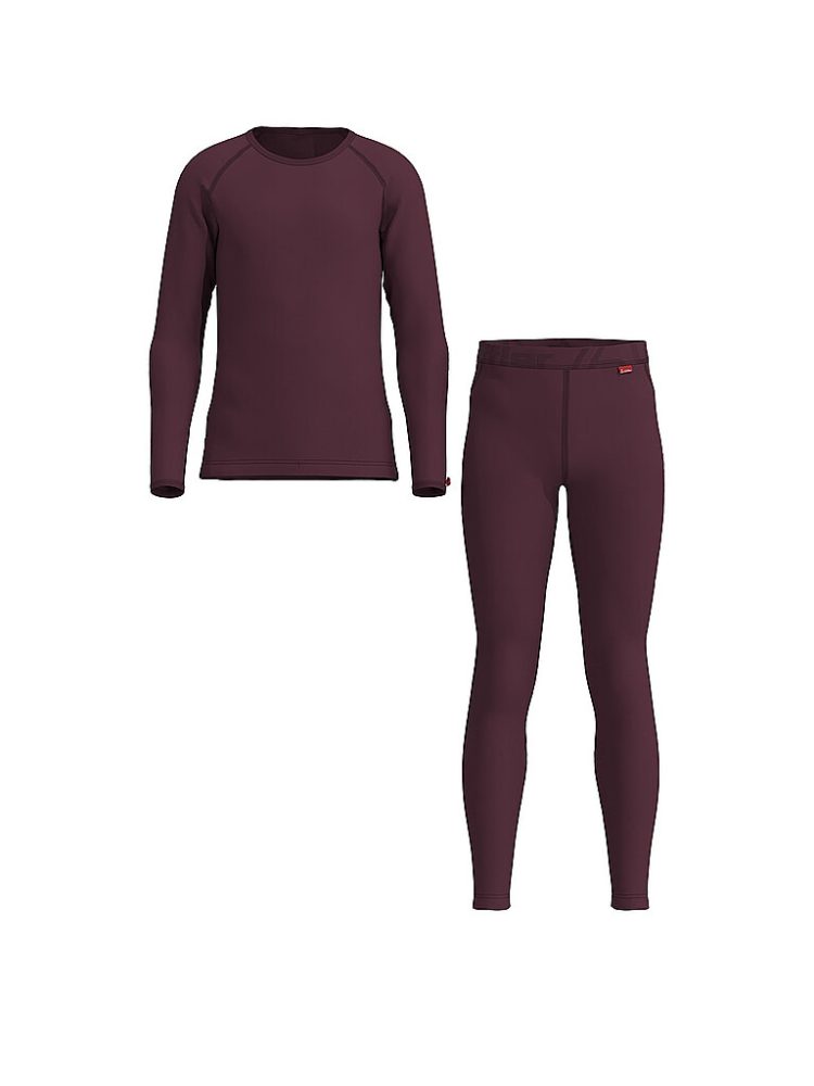 LÖFFLER Kinder Unterzieh Set TRANSTEX® WARM dunkelrot | 140