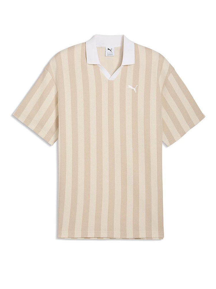 PUMA Herren Polo Class Relaxed Pinnacle creme | M