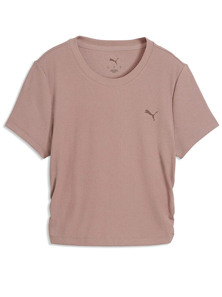 PUMA Damen T-Shirt Cloudspun RIB hellbraun | L