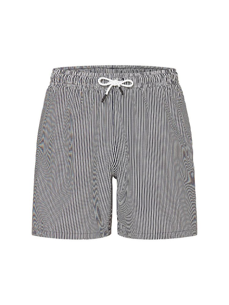 PAUL Herren Badeshorts Striped dunkelblau | M
