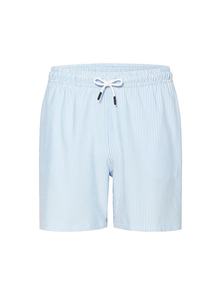 PAUL Herren Badeshorts Striped hellblau | L